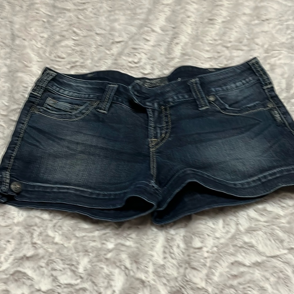 Silver Jean Shorts